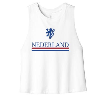 Nederland Dutch Flag Logo Women's Racerback Cropped Tank