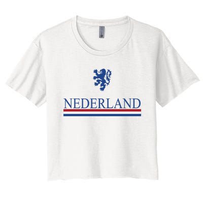 Nederland Dutch Flag Logo Women's Crop Top Tee