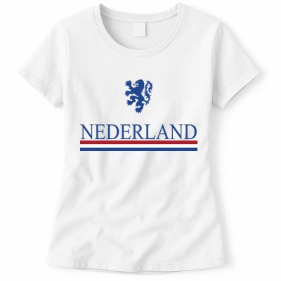 Nederland Dutch Flag Logo Womens T-Shirt