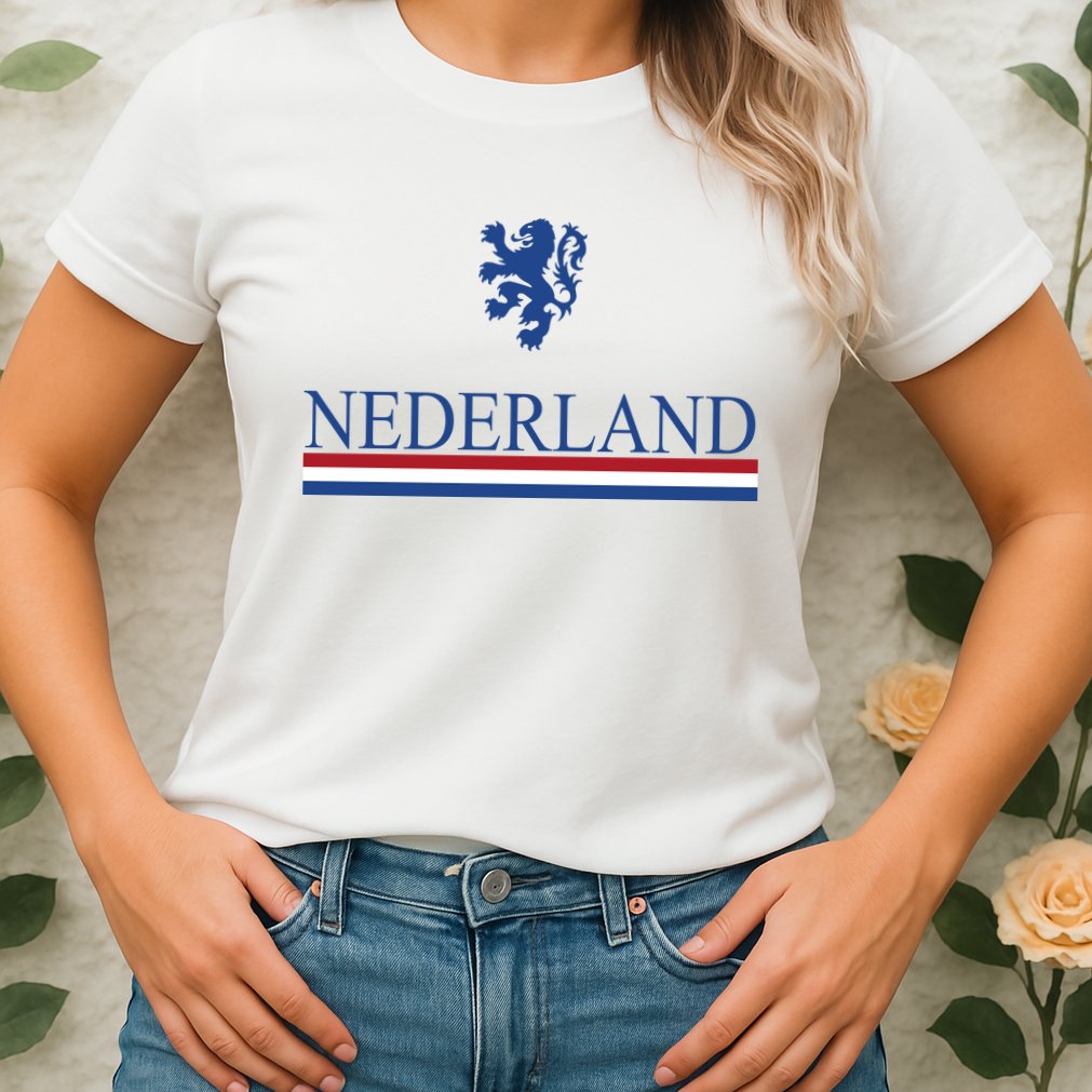 Nederland Dutch Flag Logo Womens T-Shirt