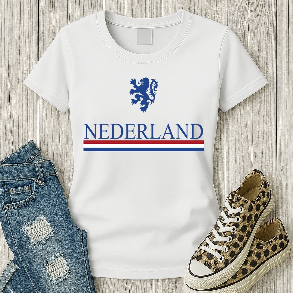 Nederland Dutch Flag Logo Womens T-Shirt