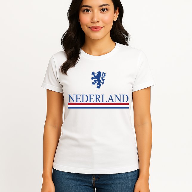 Nederland Dutch Flag Logo Womens T-Shirt