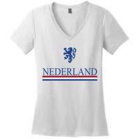 Nederland Dutch Flag Logo Women's V-Neck T-Shirt