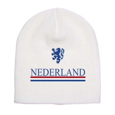 Nederland Dutch Flag Logo Short Acrylic Beanie