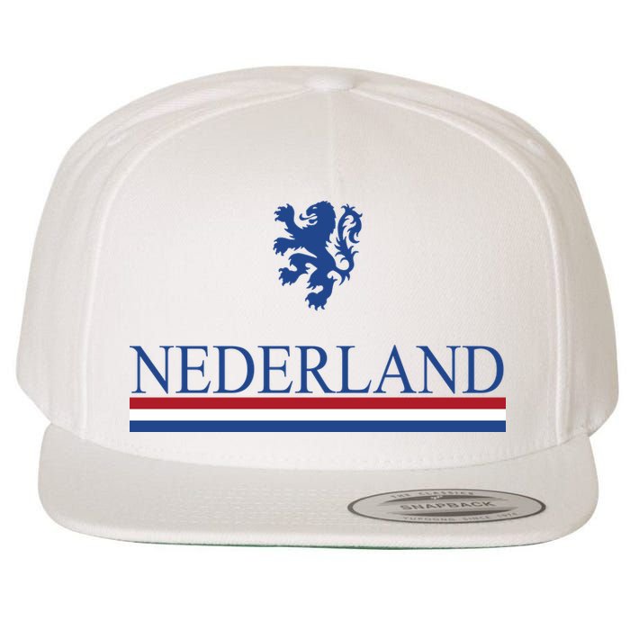 Nederland Dutch Flag Logo Wool Snapback Cap