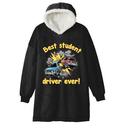 New Driver Funny Best Student Driver Ever Learning To Drive Hooded Wearable Blanket