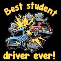 New Driver Funny Best Student Driver Ever Learning To Drive 16 in Basic Backpack
