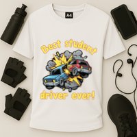 New Driver Funny Best Student Driver Ever Learning To Drive Performance Shirt