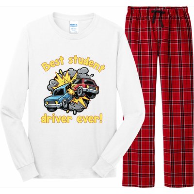 New Driver Funny Best Student Driver Ever Learning To Drive Long Sleeve Pajama Set