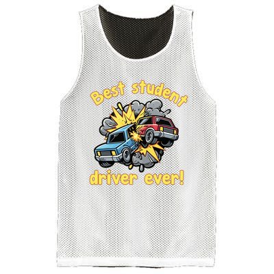 New Driver Funny Best Student Driver Ever Learning To Drive Mesh Reversible Basketball Jersey Tank