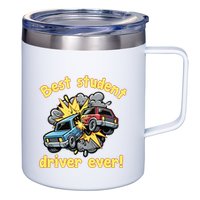 New Driver Funny Best Student Driver Ever Learning To Drive 12oz Stainless Steel Coffee Mug