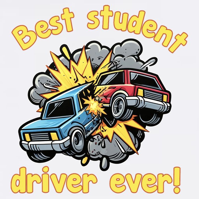 New Driver Funny Best Student Driver Ever Learning To Drive Youth Performance Sprint T-Shirt
