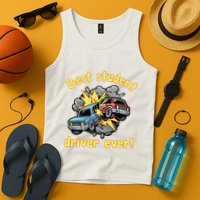 New Driver Funny Best Student Driver Ever Learning To Drive Tank Top
