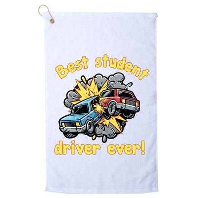 New Driver Funny Best Student Driver Ever Learning To Drive Golf Towel