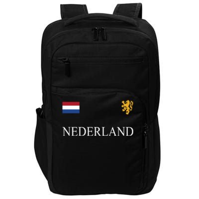 Nederland Dutch Flag Logo Gift Impact Tech Backpack