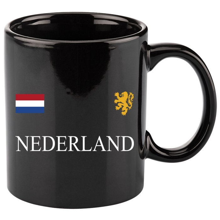 Nederland Dutch Flag Logo Gift 11oz C Handle Ceramic Mug