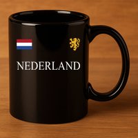 Nederland Dutch Flag Logo Gift 11oz C Handle Ceramic Mug