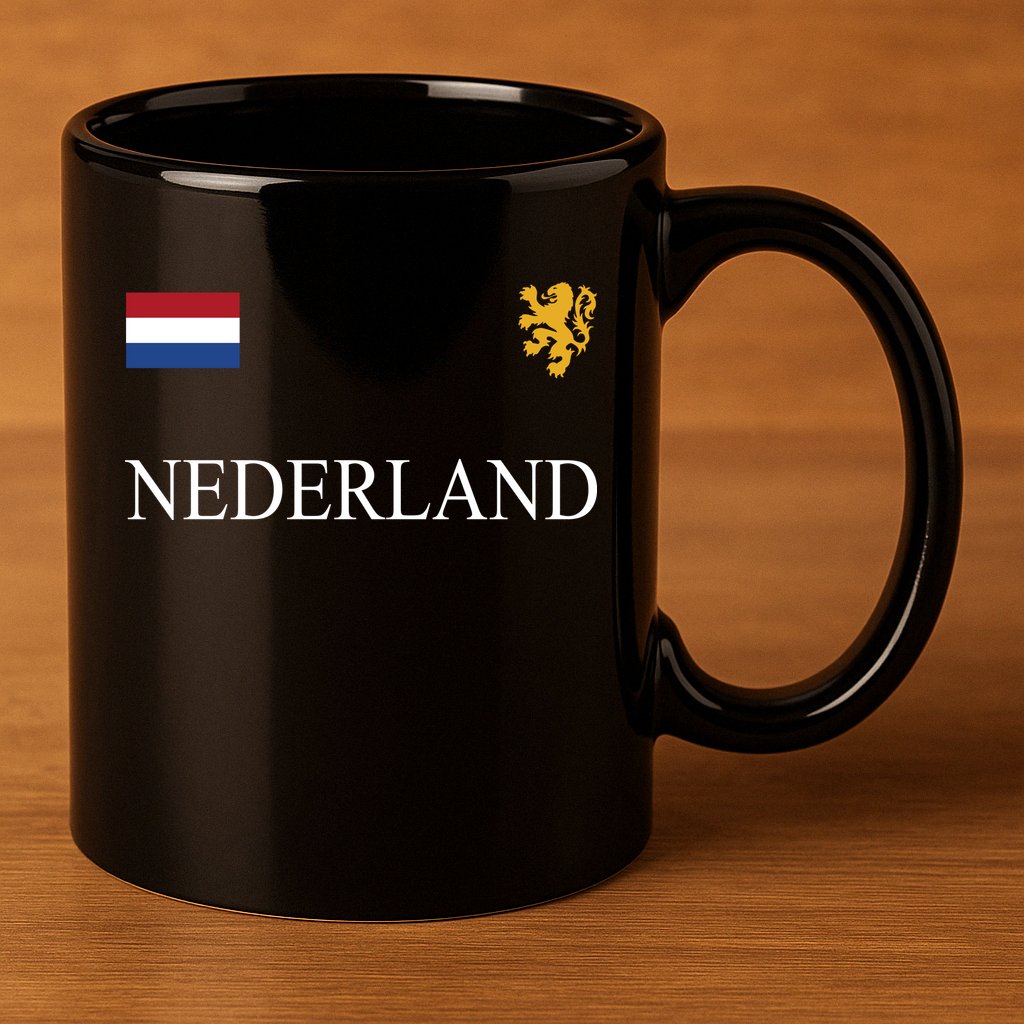 Nederland Dutch Flag Logo Gift 11oz C Handle Ceramic Mug