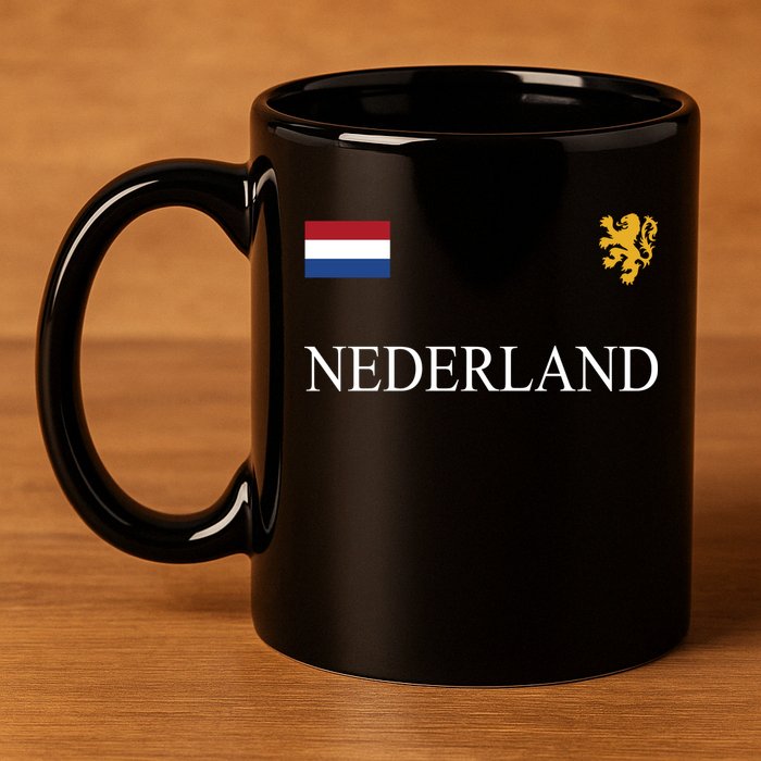 Nederland Dutch Flag Logo Gift 11oz C Handle Ceramic Mug