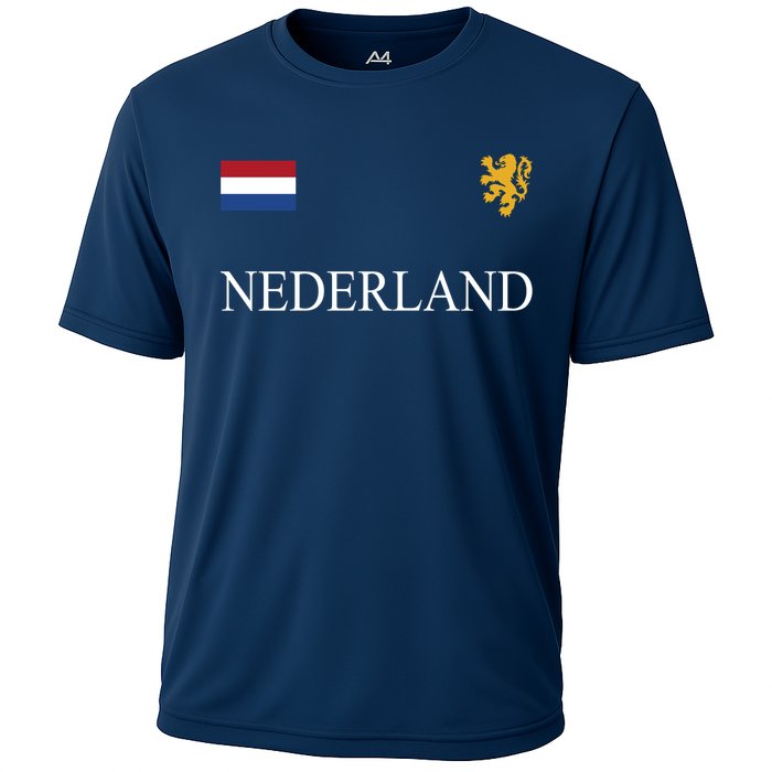 Nederland Dutch Flag Logo Gift Cooling Performance Crew T-Shirt