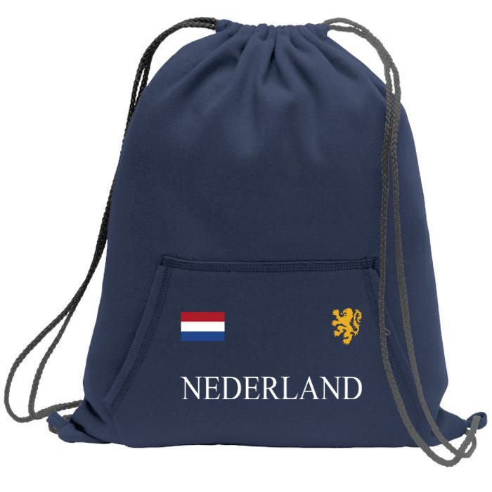 Nederland Dutch Flag Logo Gift Sweatshirt Cinch Pack Bag