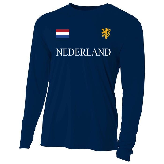 Nederland Dutch Flag Logo Gift Cooling Performance Long Sleeve Crew