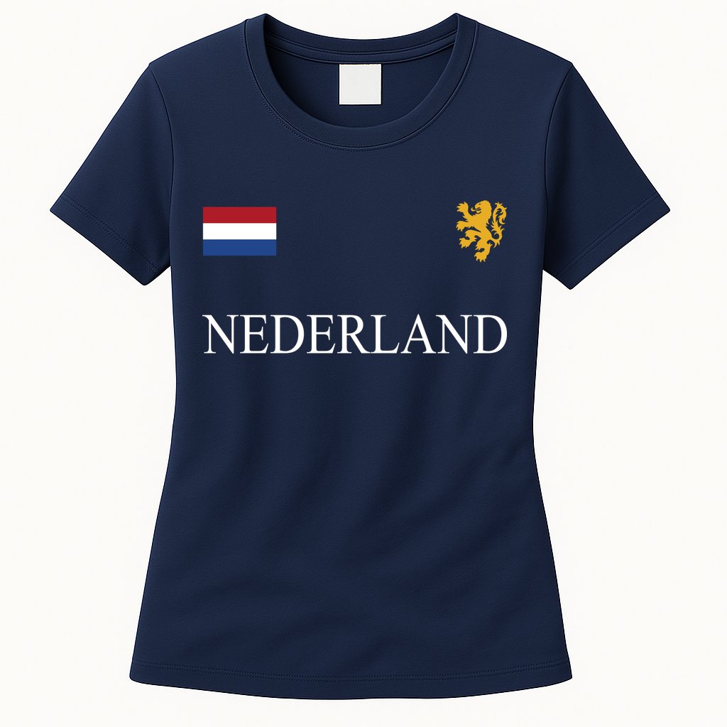 Nederland Dutch Flag Logo Gift Womens T-Shirt