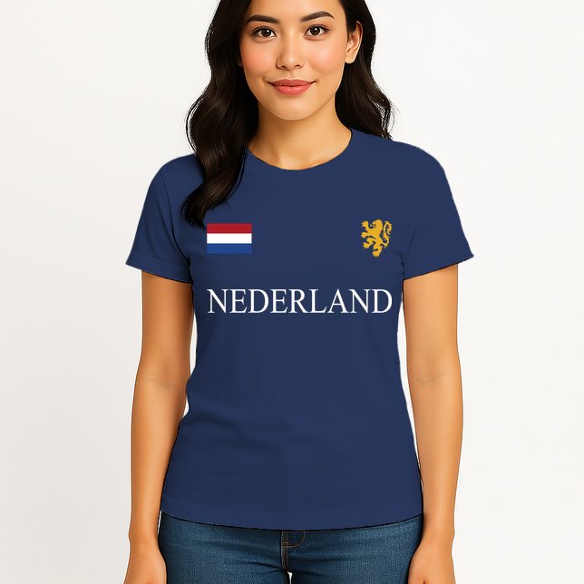 Nederland Dutch Flag Logo Gift Womens T-Shirt
