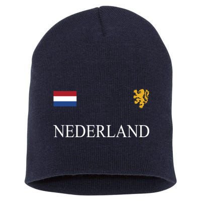 Nederland Dutch Flag Logo Gift Short Acrylic Beanie