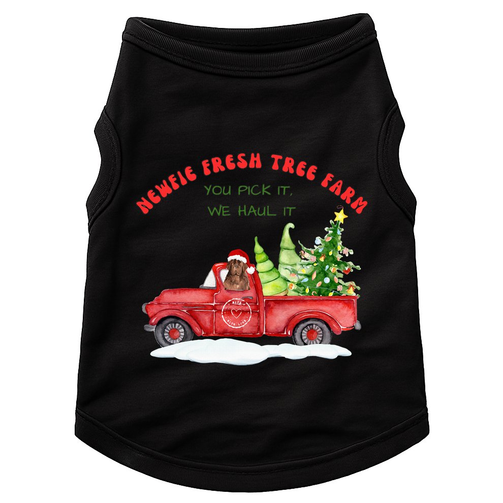 Newfie Dog Fresh Tree Farm  Doggie Tank