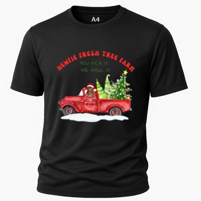 Newfie Dog Fresh Tree Farm  Performance Shirt