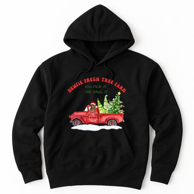 Newfie Dog Fresh Tree Farm  Hoodie