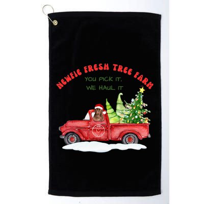 Newfie Dog Fresh Tree Farm  Golf Towel