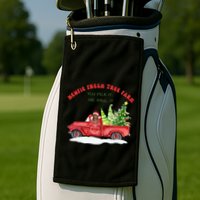 Newfie Dog Fresh Tree Farm  Golf Towel