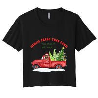 Newfie Dog Fresh Tree Farm  Women's Crop Top Tee
