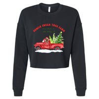 Newfie Dog Fresh Tree Farm  Cropped Pullover Crew