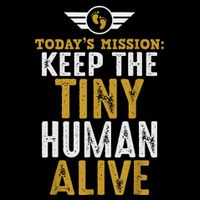 New Dad Funny For Father Day Keep The Tiny Human Alive Impact Tech Backpack