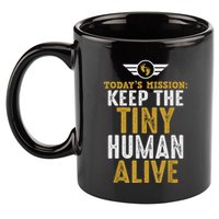 New Dad Funny For Father Day Keep The Tiny Human Alive 11oz C Handle Ceramic Mug