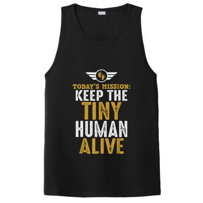 New Dad Funny For Father Day Keep The Tiny Human Alive PosiCharge Competitor Tank