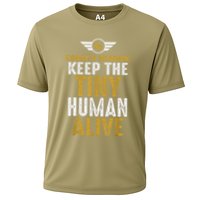 New Dad Funny For Father Day Keep The Tiny Human Alive Performance Shirt