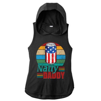 Natty Daddy Funny Dad Bob Beer Drinker Father's Day Ladies PosiCharge Tri-Blend Wicking Draft Hoodie Tank