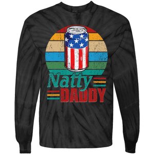 Natty Daddy Funny Dad Bob Beer Drinker Father's Day Tie-Dye Long Sleeve Shirt