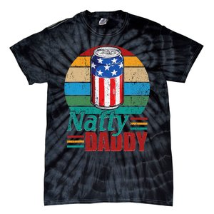 Natty Daddy Funny Dad Bob Beer Drinker Father's Day Tie-Dye T-Shirt