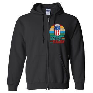 Natty Daddy Funny Dad Bob Beer Drinker Father's Day Full Zip Hoodie