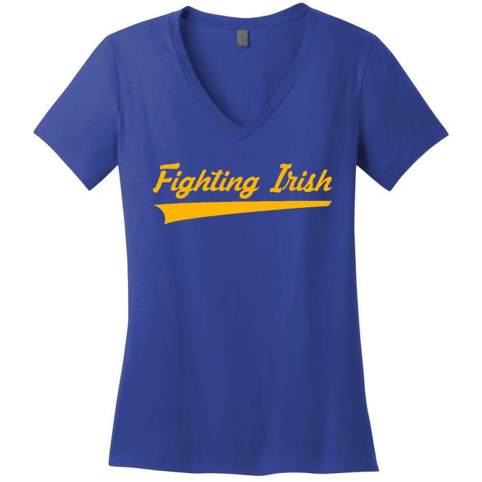 N.O.T.R.E D.A.M.E .Fighting Irish Women's V-Neck T-Shirt