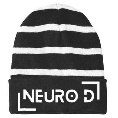 Neuro D for the Neurodiverse Striped Beanie with Solid Band