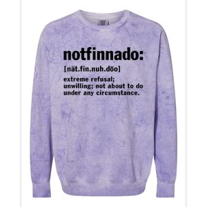 Notfinnado Definition Funny Colorblast Crewneck Sweatshirt