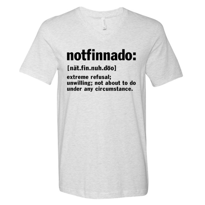 Notfinnado Definition Funny V-Neck T-Shirt