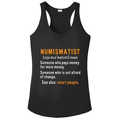 Numismatist Definition For Coin Collector Money Numismatics Ladies PosiCharge Competitor Racerback Tank