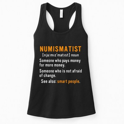 Numismatist Definition For Coin Collector Money Numismatics Womens Tank Top